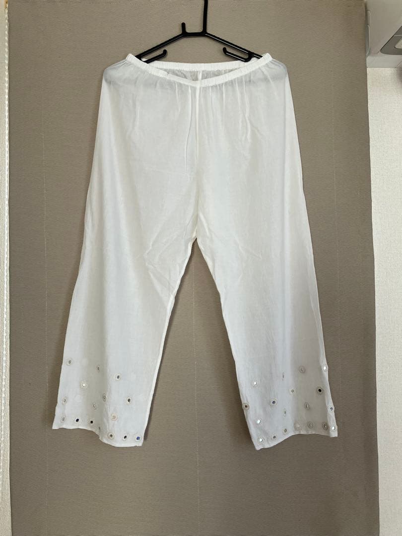 新品同様　ハウスオブロータス　ミラーパンツ　ホワイト