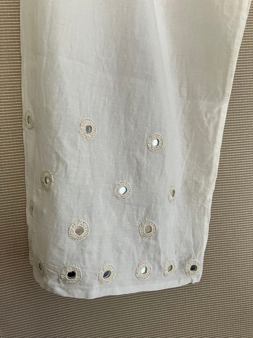 新品同様　ハウスオブロータス　ミラーパンツ　ホワイト