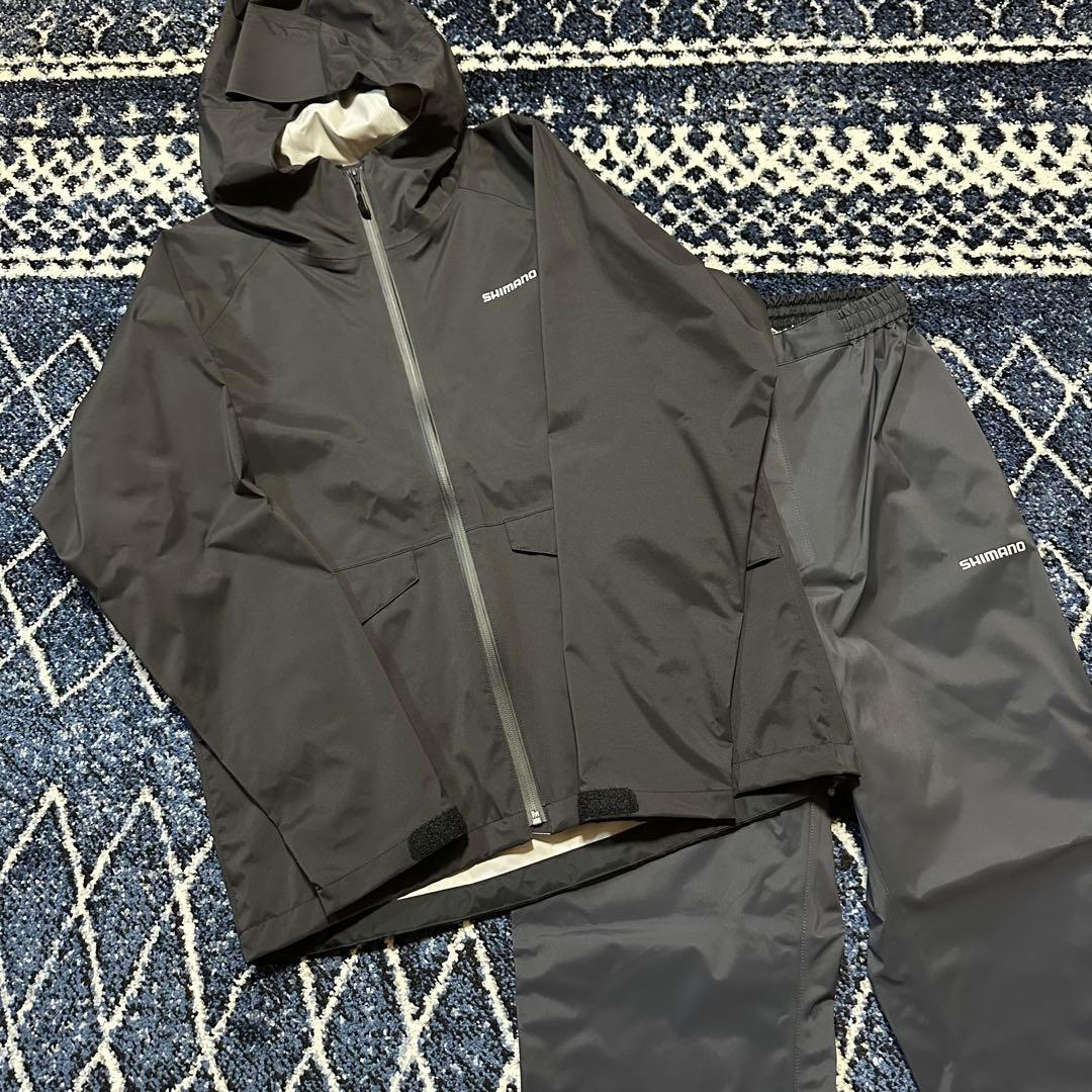 tr103SHIMANOレインウェア上下セットブラックグレー RA005V