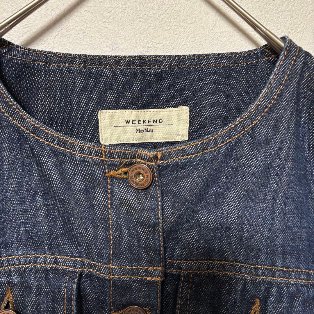 MaxMara WEEKEND デニムジャケット 40 インディゴ　ダークブルー