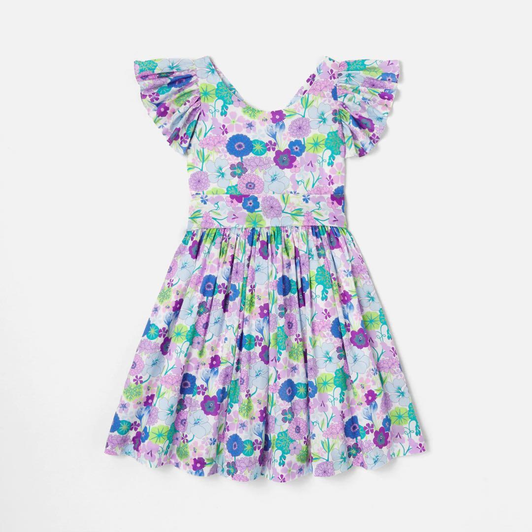 新品　Jacadi × LIBERTY 花柄　フリルスリーブ ワンピース　6A