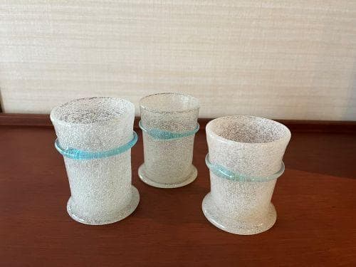 【美品】倉敷ガラス　横山秀樹　ガラス工芸　グラス