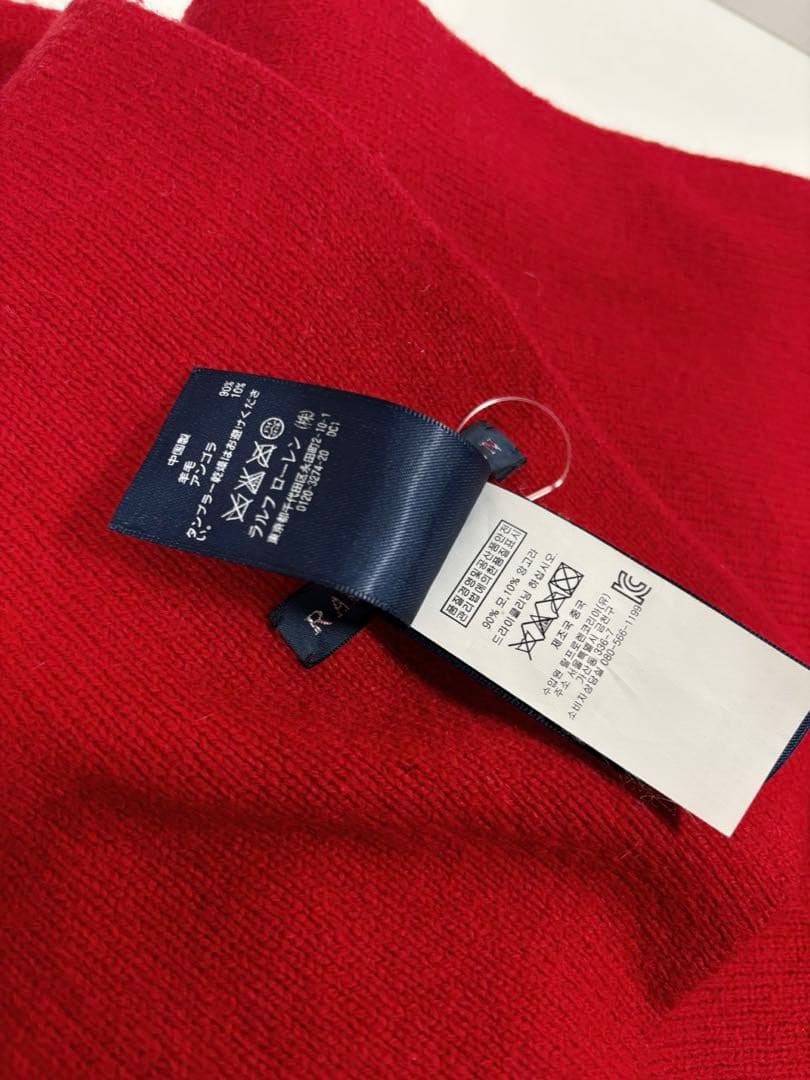 【未使用近】ラルフローレン　ウール　アンコラ羊毛　マフラー　長さ210cm