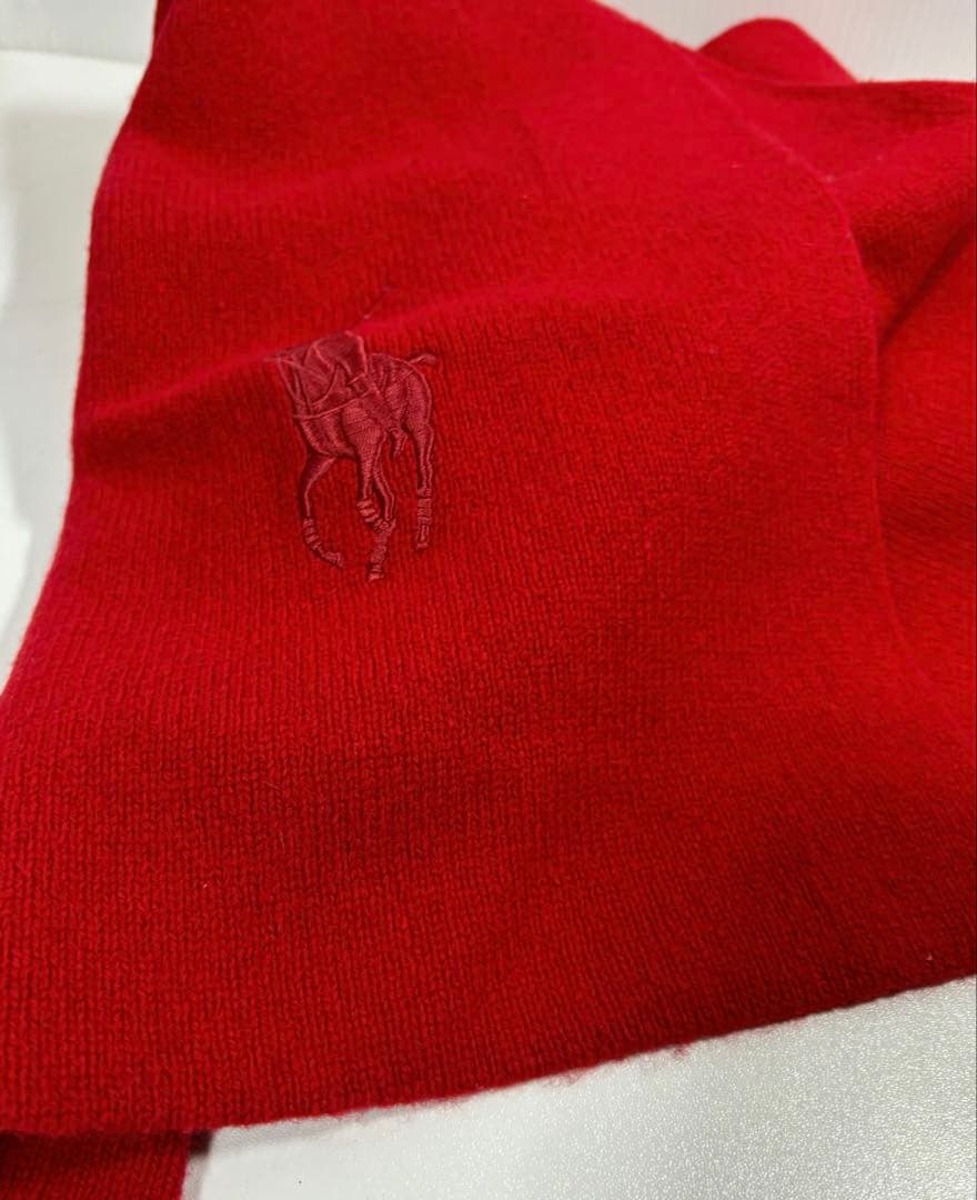 【未使用近】ラルフローレン　ウール　アンコラ羊毛　マフラー　長さ210cm