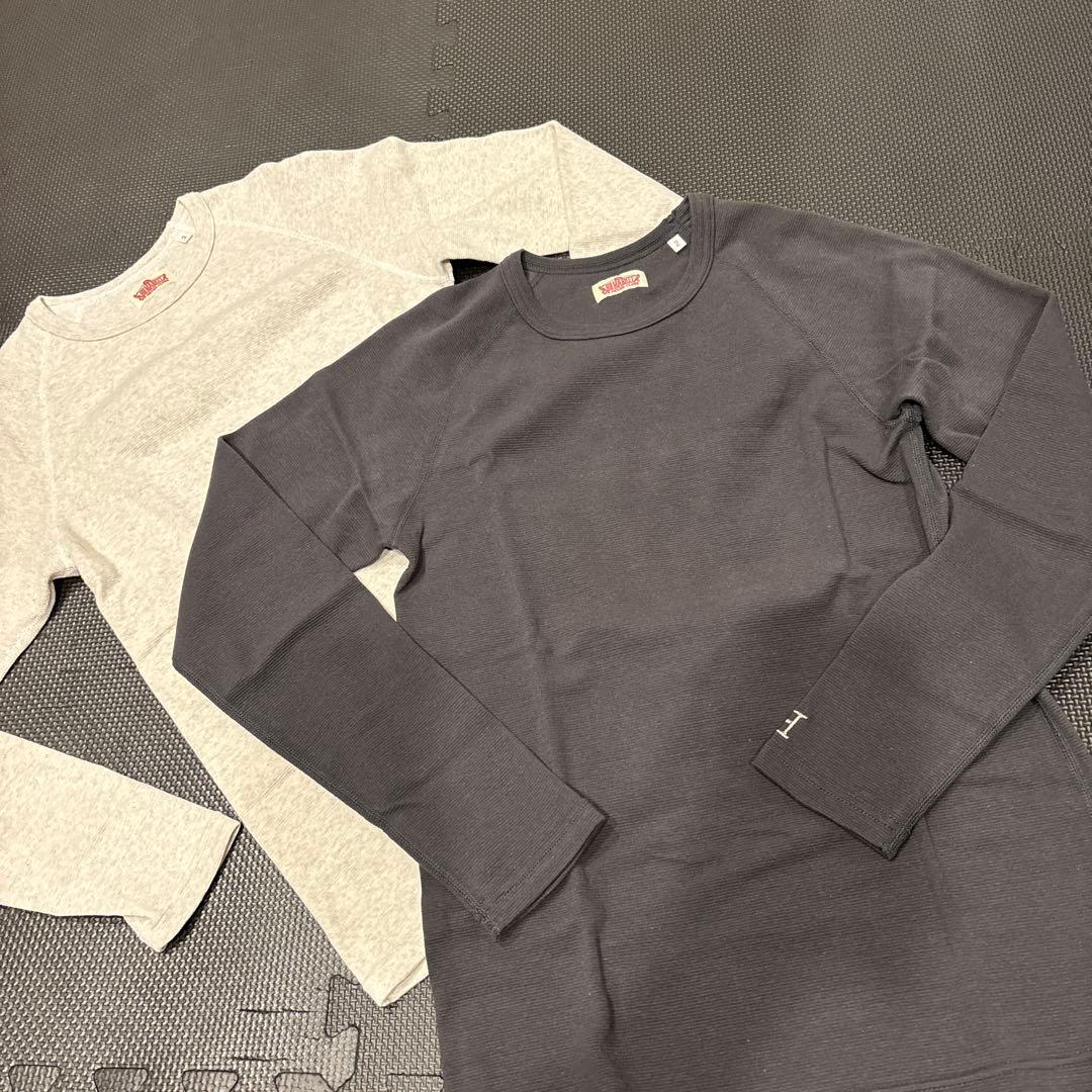 グレー＆ブラック 長袖カットソー サイズ2