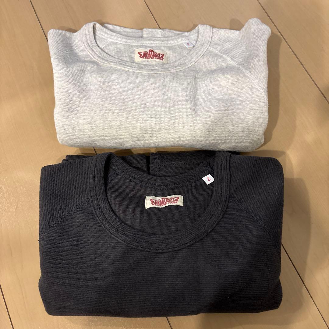 グレー＆ブラック 長袖カットソー サイズ2