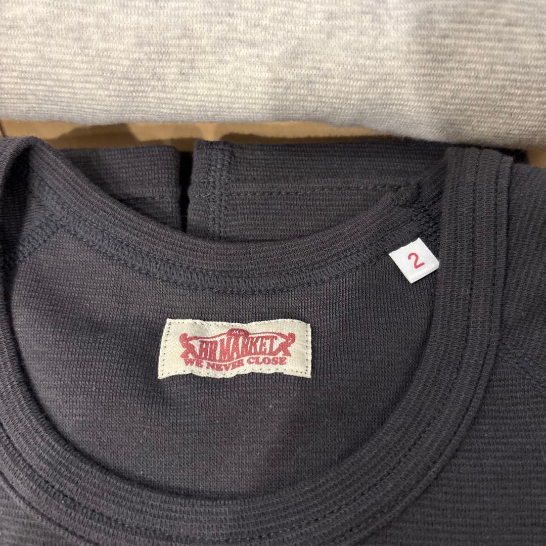 グレー＆ブラック 長袖カットソー サイズ2