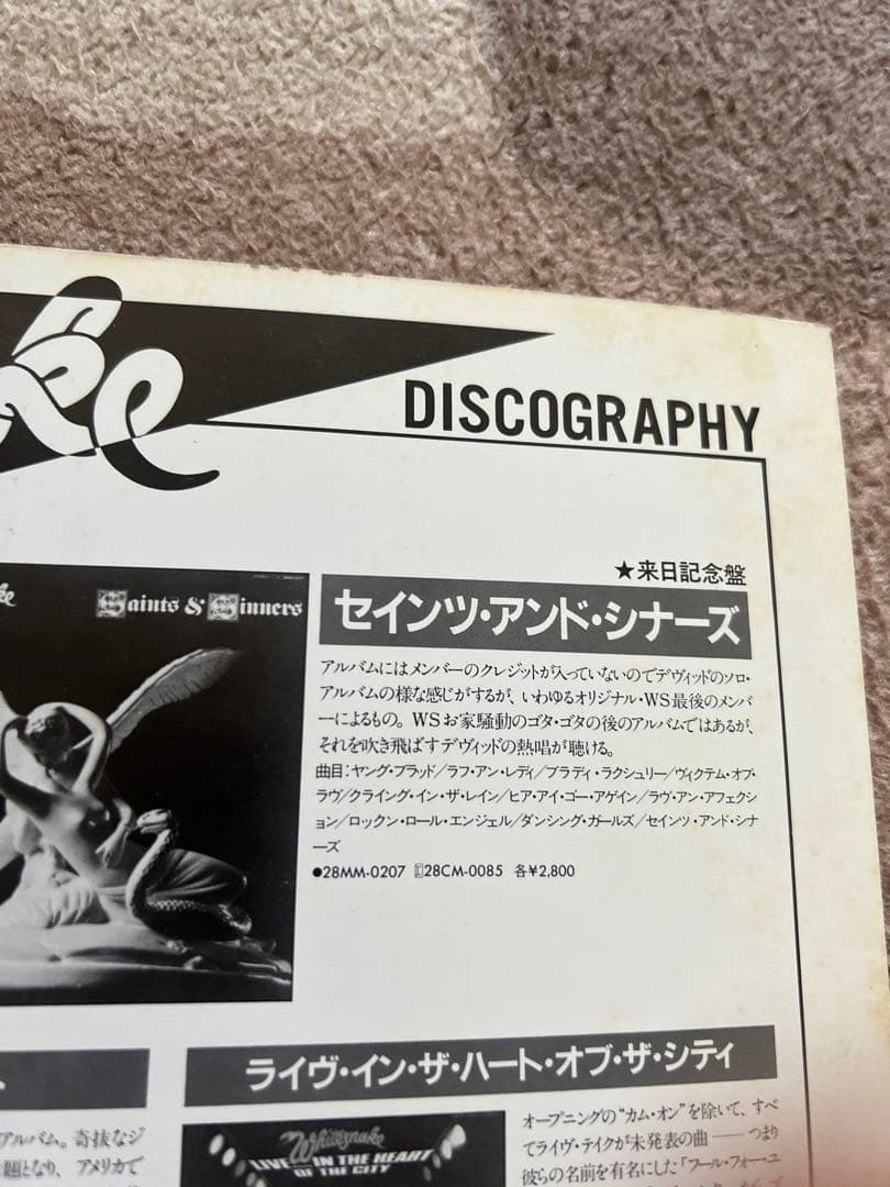 WHITESNAKE ホワイトスネイク　パンフレット　LLION 計6冊