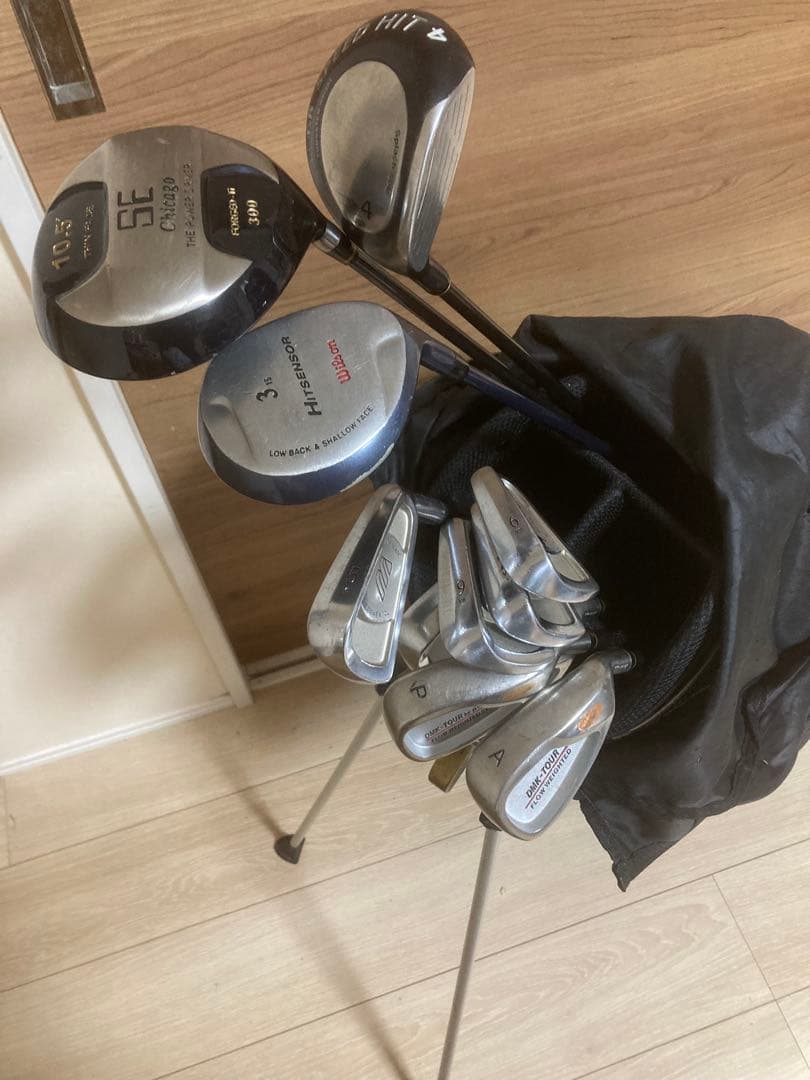 ミズノ　PRGR ダンロップ他クラブセット　キャディバッグ　アイアン　初心者向け