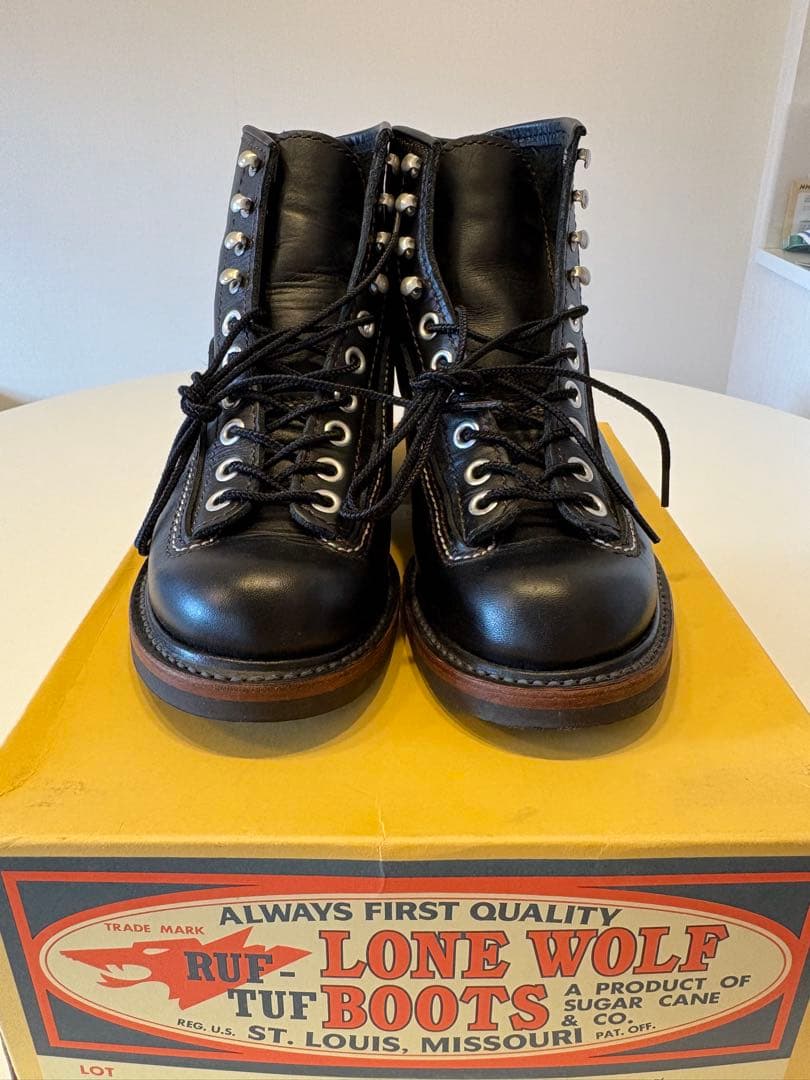 しょうさま専用⭐︎RUF LONE WOLF ブラックブーツ　サイズ7 革靴