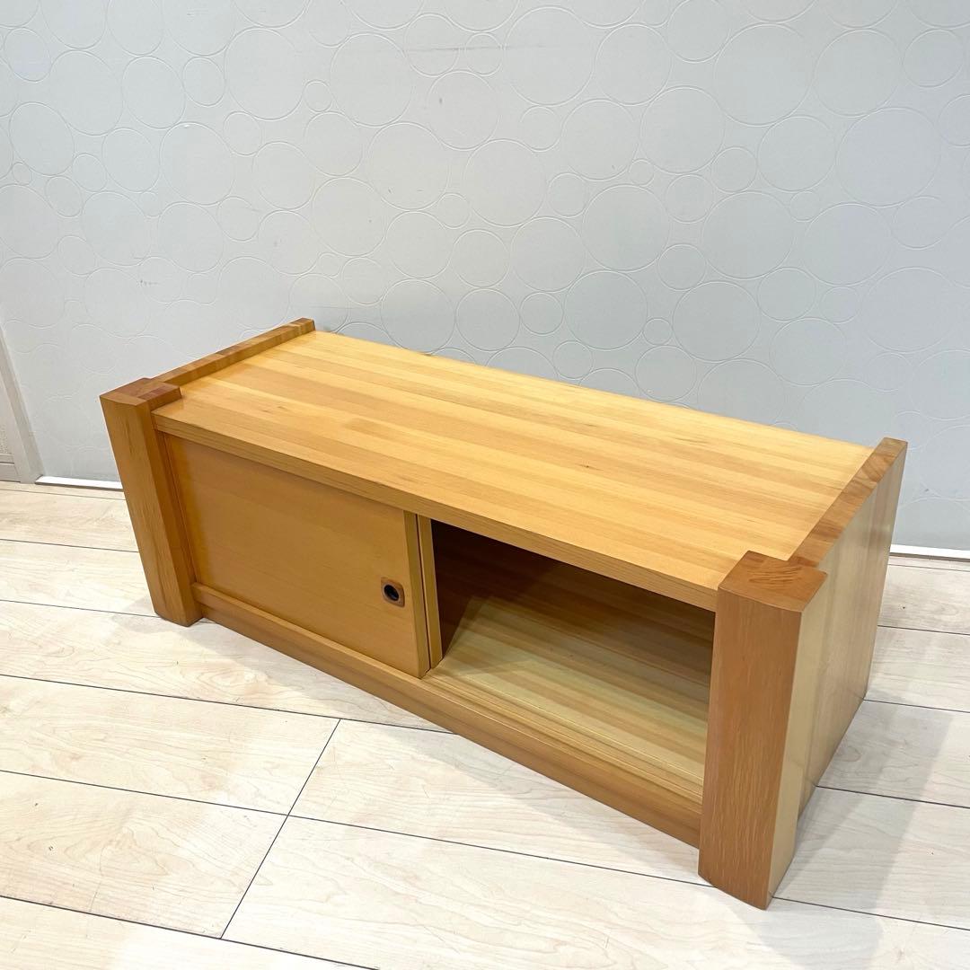 【美品】天然木 置床 置き床 引き戸収納 床の間 飾り棚 ローボード 和家具