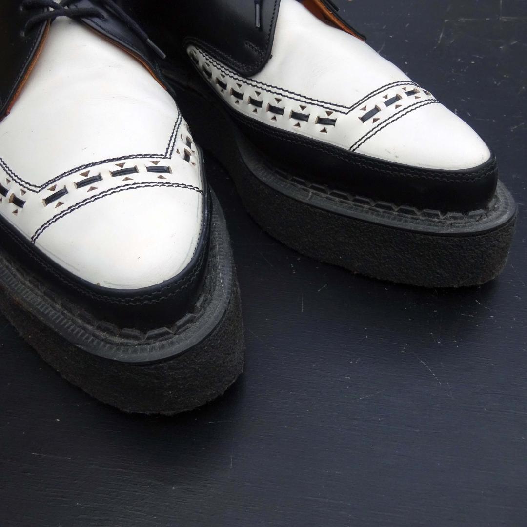 良品英国製ジョージコックス 3705厚底ツートンギブソンラバーソール9検666