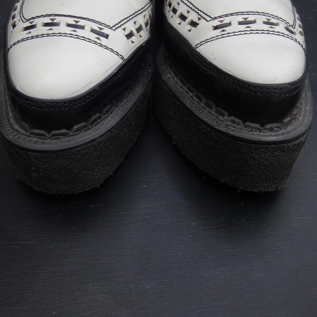 良品英国製ジョージコックス 3705厚底ツートンギブソンラバーソール9検666