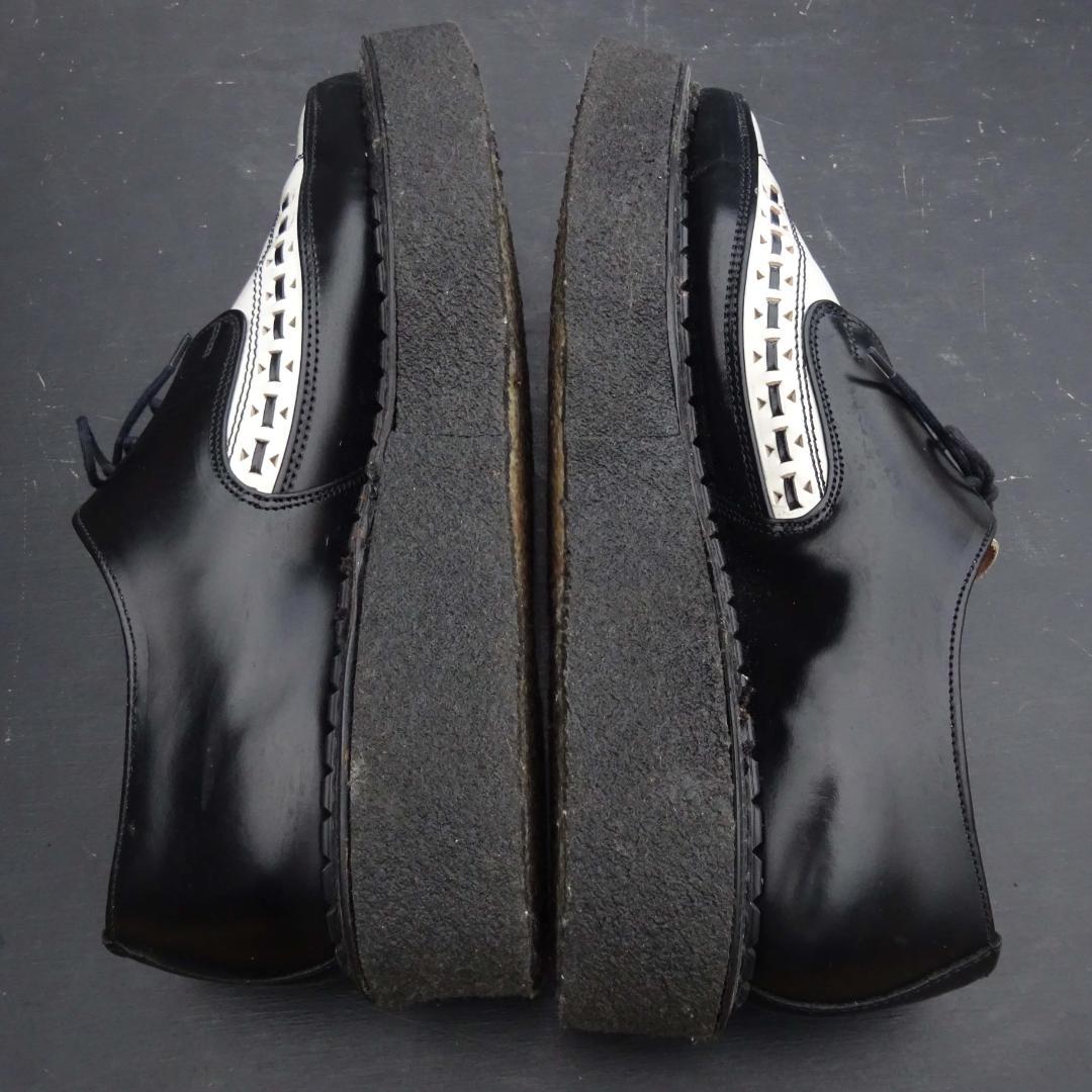 良品英国製ジョージコックス 3705厚底ツートンギブソンラバーソール9検666