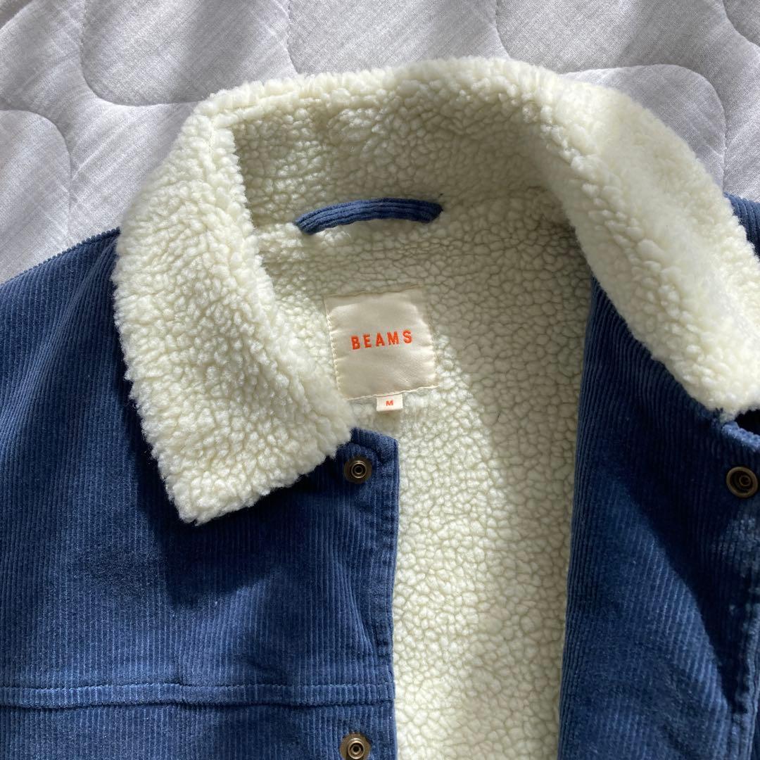 【最終価格更新　新品・未使用】BEAMSコーデュロイボアコーチジャケット　Ｍ