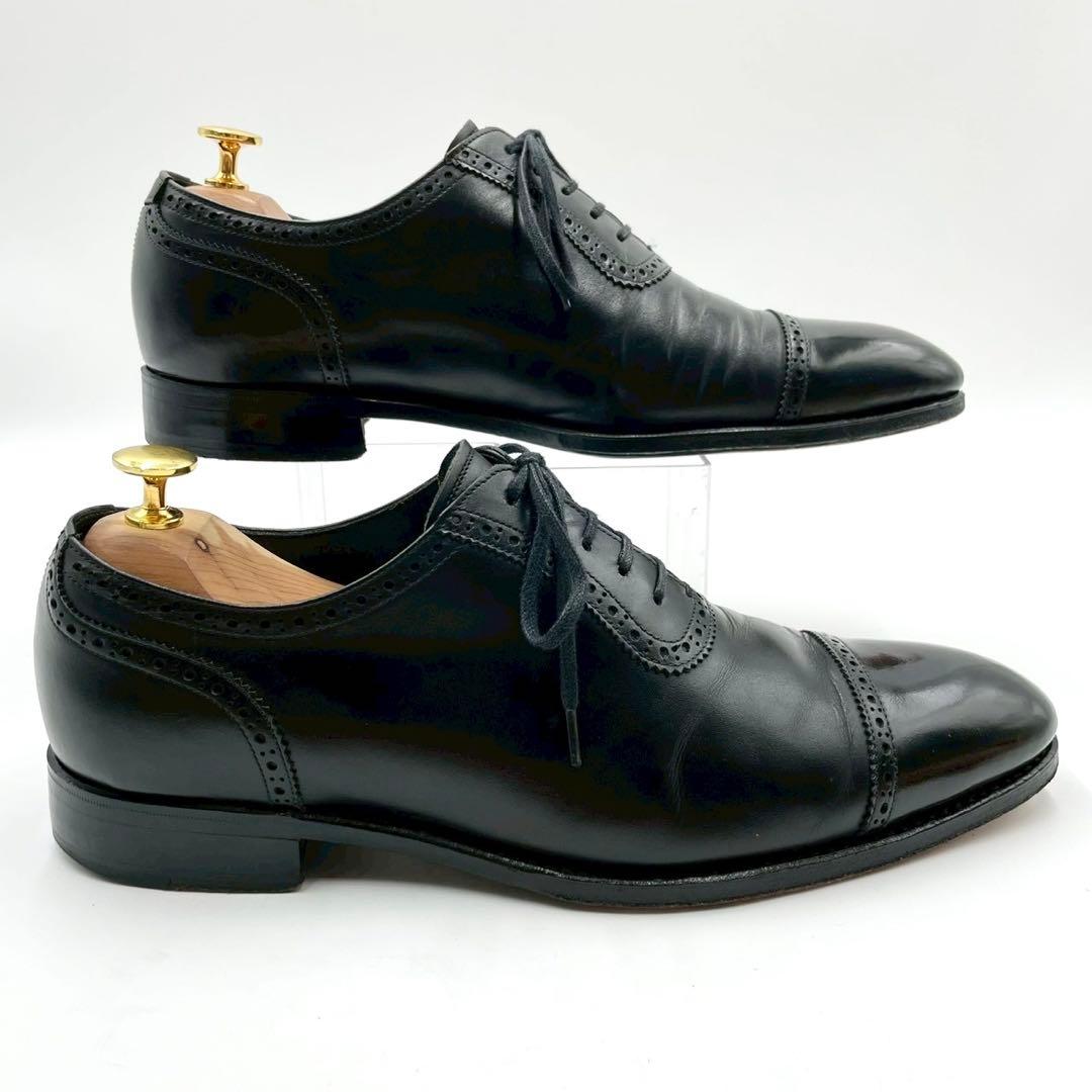 ユニオンインペリアル 革靴 内羽根 ストレートチップ 黒 7.5 Y1107