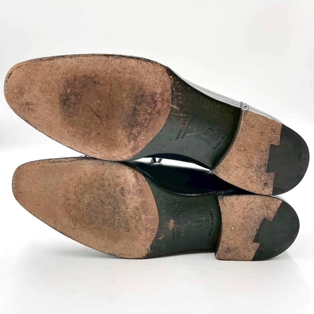 ユニオンインペリアル 革靴 内羽根 ストレートチップ 黒 7.5 Y1107