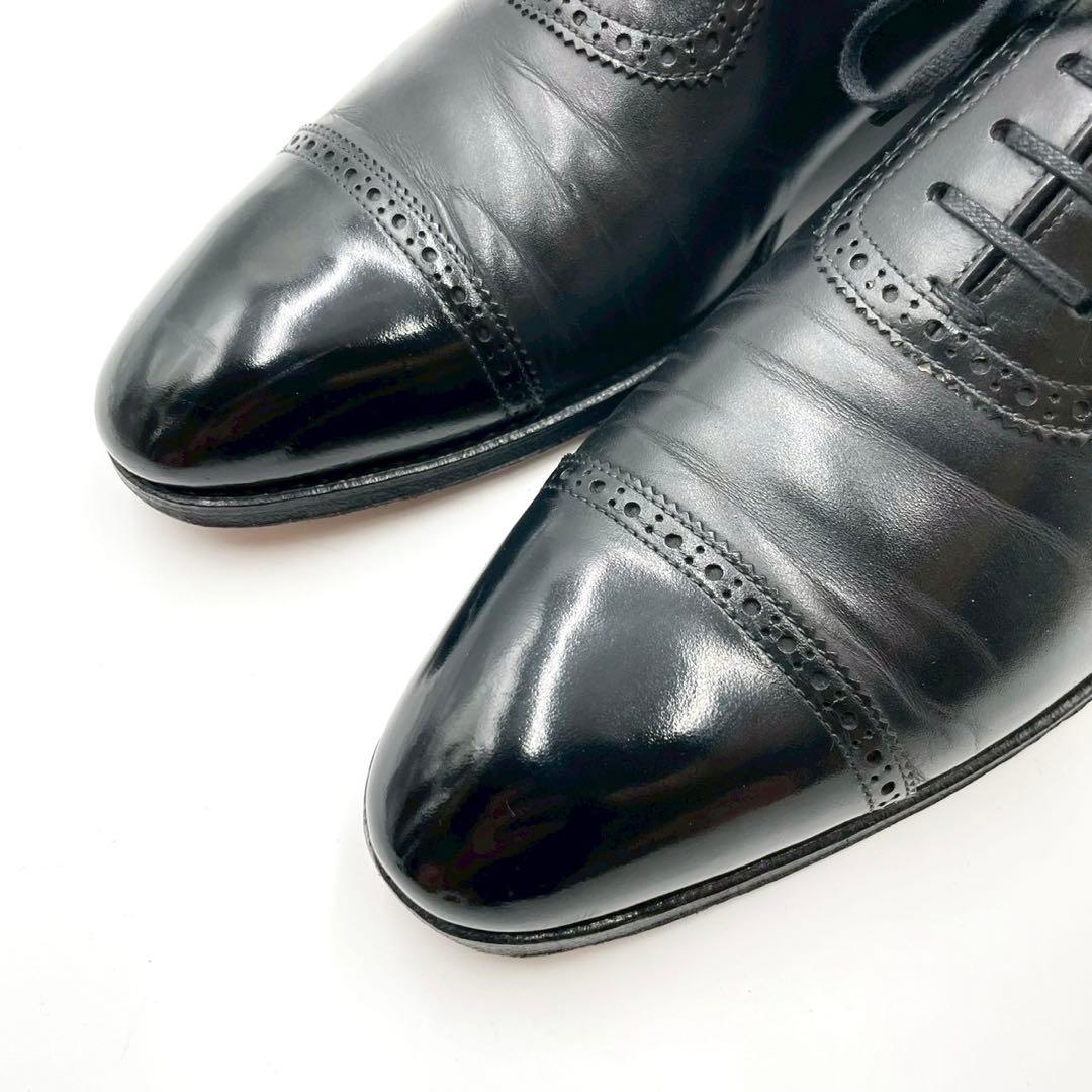 ユニオンインペリアル 革靴 内羽根 ストレートチップ 黒 7.5 Y1107