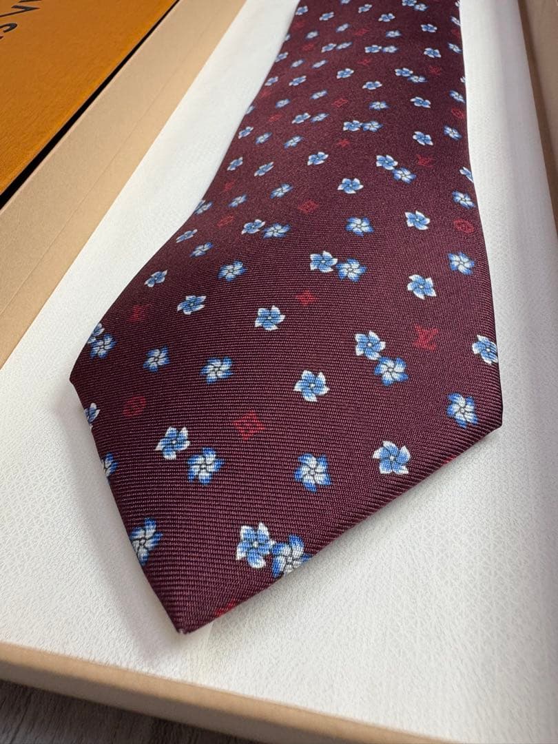 【美品】 LOUIS VUITTON ルイヴィトン ネクタイ モノグラム 8cm