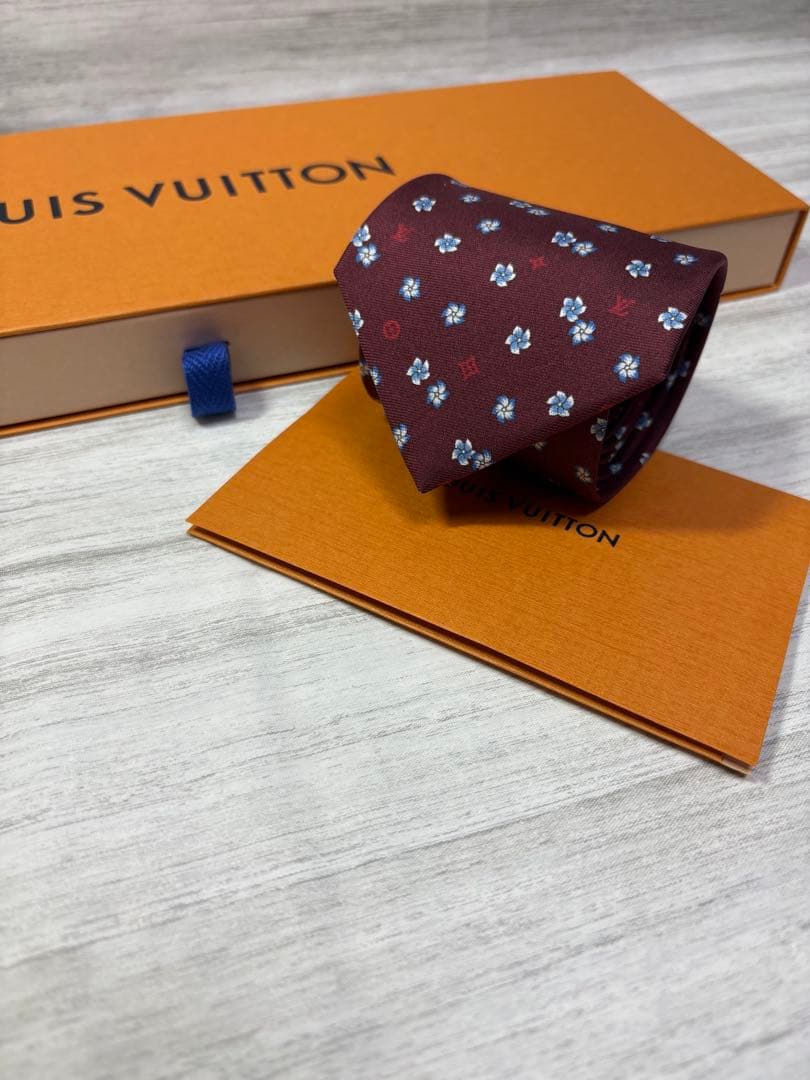 【美品】 LOUIS VUITTON ルイヴィトン ネクタイ モノグラム 8cm