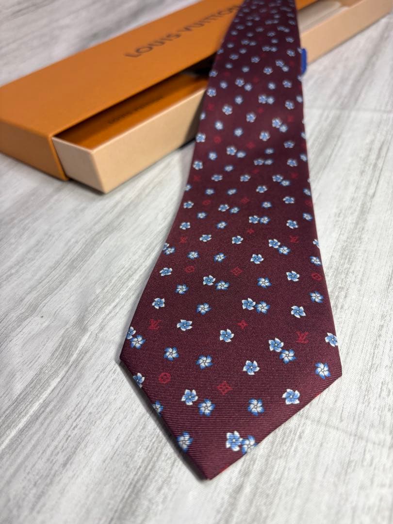 【美品】 LOUIS VUITTON ルイヴィトン ネクタイ モノグラム 8cm