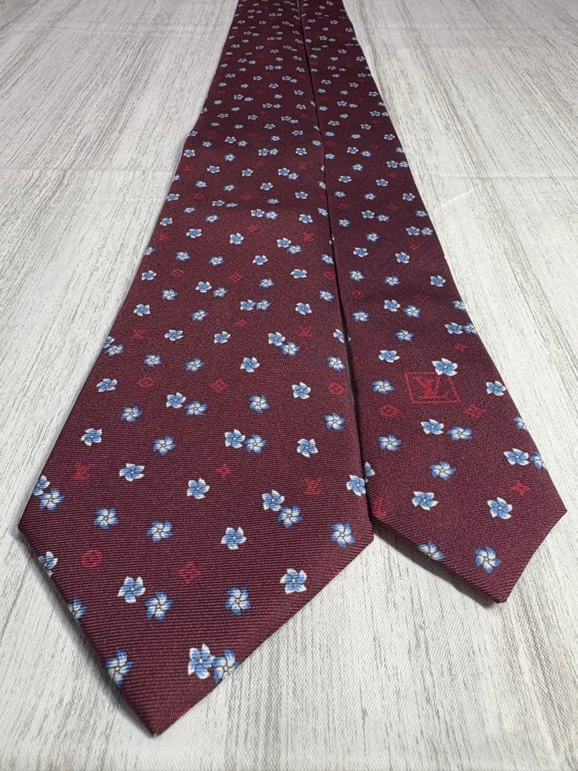 【美品】 LOUIS VUITTON ルイヴィトン ネクタイ モノグラム 8cm