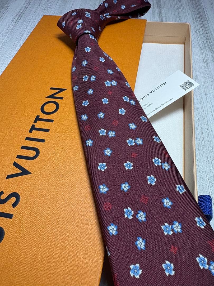 【美品】 LOUIS VUITTON ルイヴィトン ネクタイ モノグラム 8cm