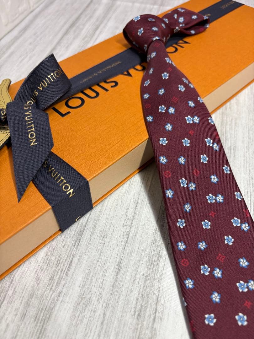【美品】 LOUIS VUITTON ルイヴィトン ネクタイ モノグラム 8cm