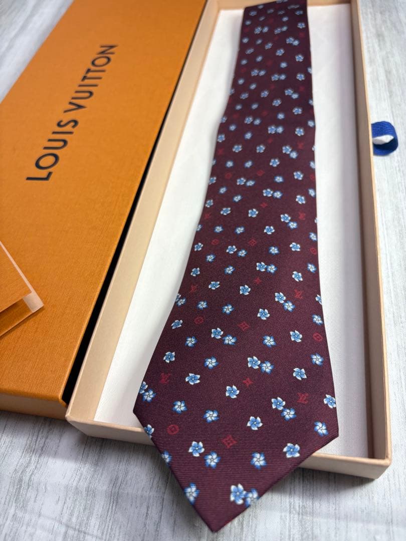 【美品】 LOUIS VUITTON ルイヴィトン ネクタイ モノグラム 8cm