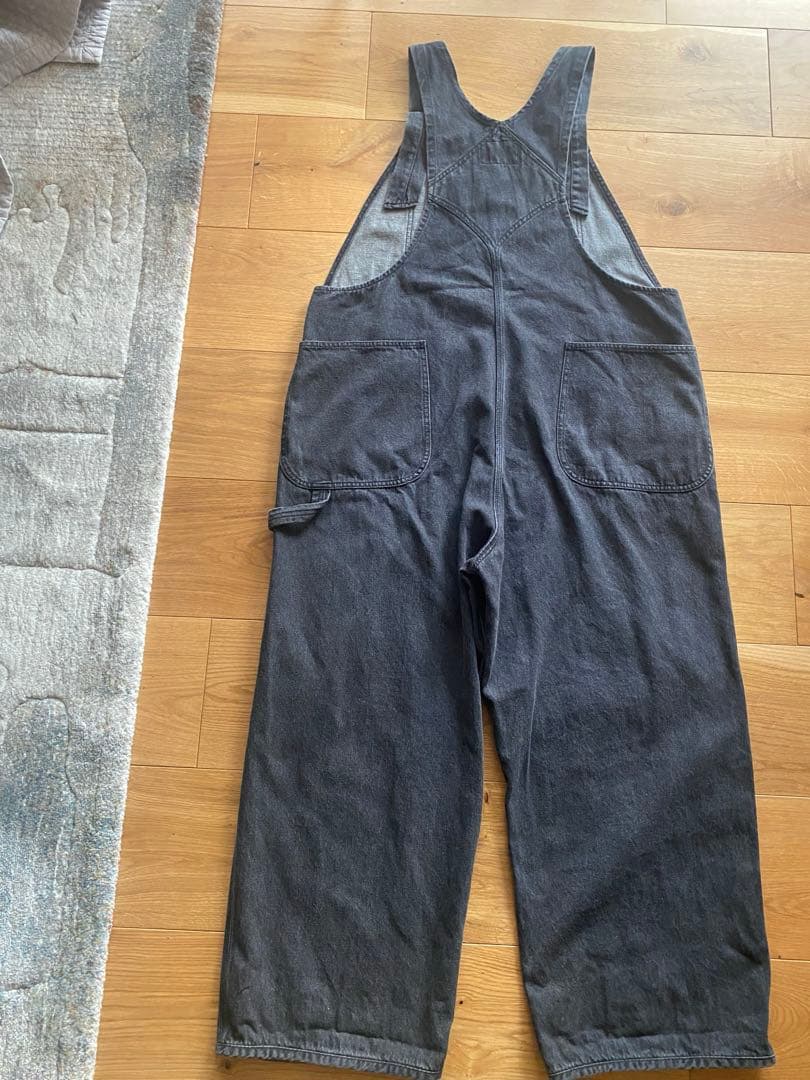 argue オーバーサイズ　オーバーオール　ブラックデニム