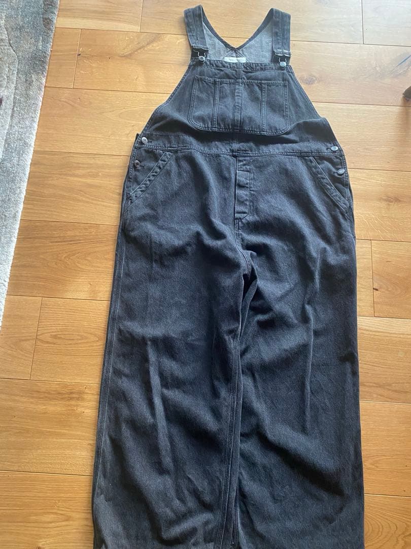 argue オーバーサイズ　オーバーオール　ブラックデニム