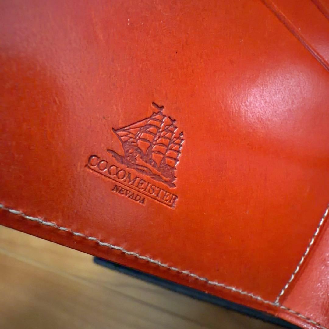 超美品　ココマイスター　折り財布　メンズ　定価36500円　オレンジ、ボルドー