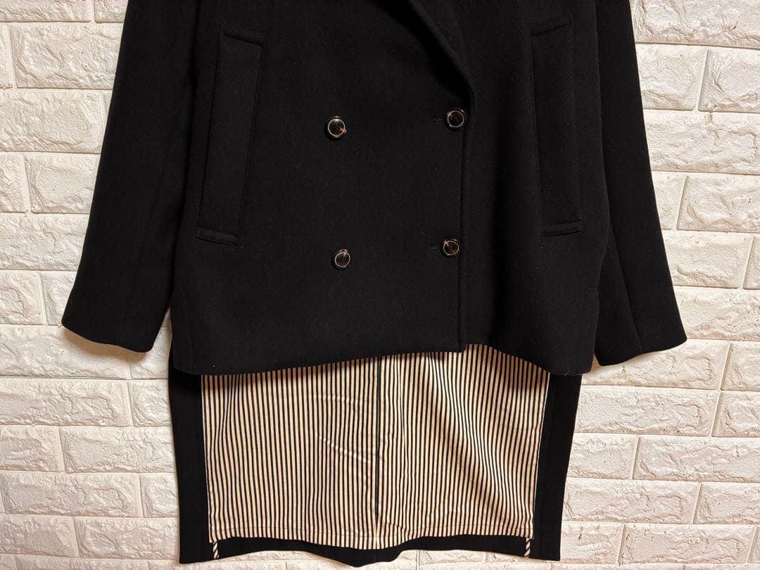 美品　[THE KEIJI] ウール　カシミヤ混　フィッシュテール　ウールコート