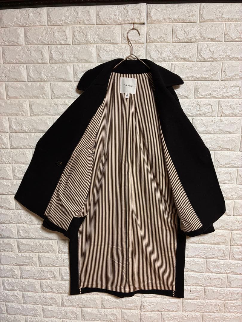 美品　[THE KEIJI] ウール　カシミヤ混　フィッシュテール　ウールコート