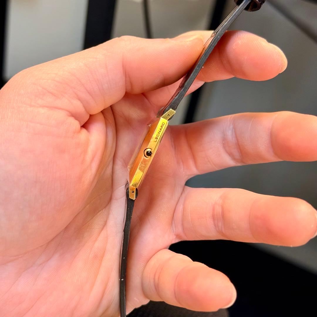 VINTAGE LEONARD GENEVE金文字盤 タンク 1980's