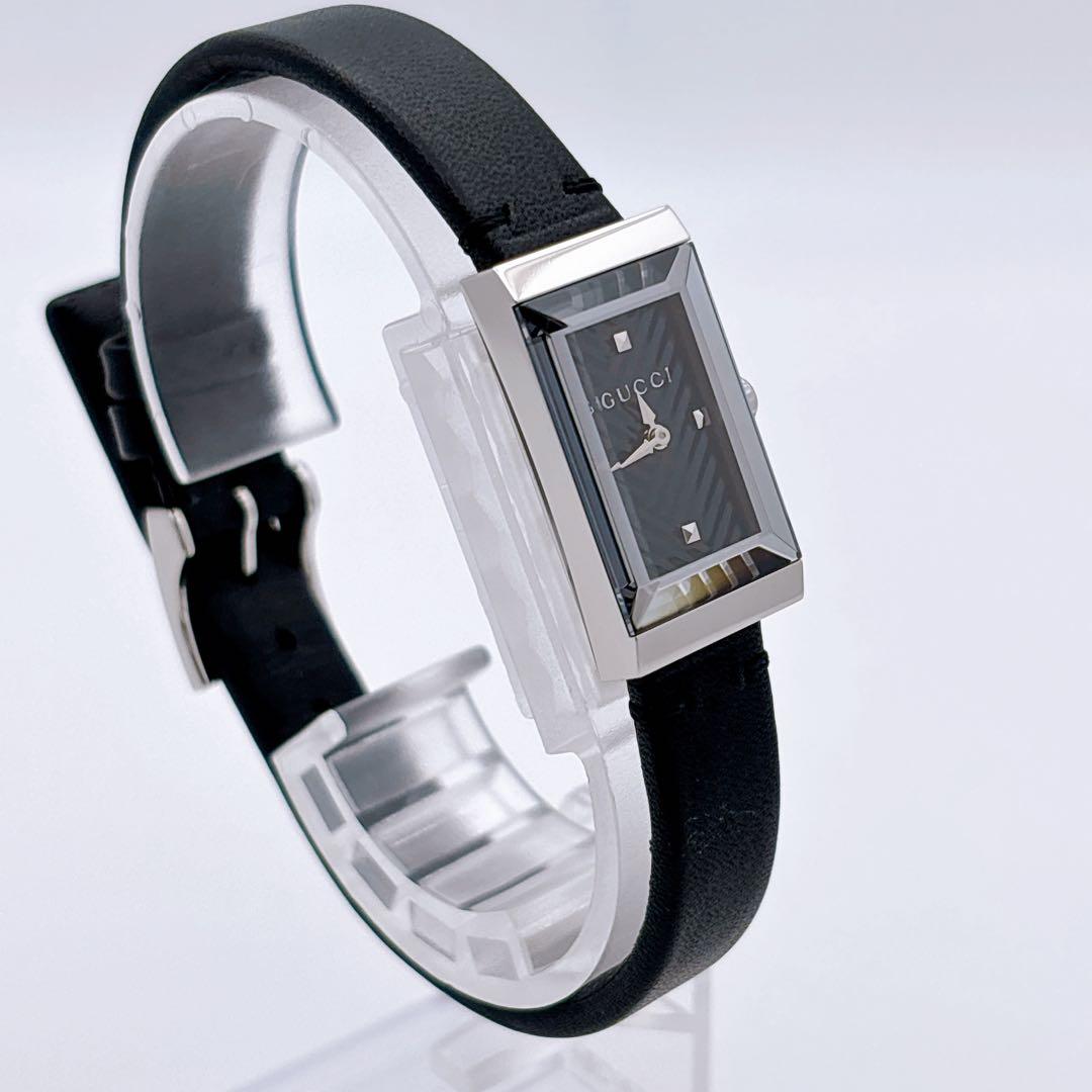 【美品・電池新品・付属品】GUCCI 147.5 カットガラス 純正ベルト腕時計