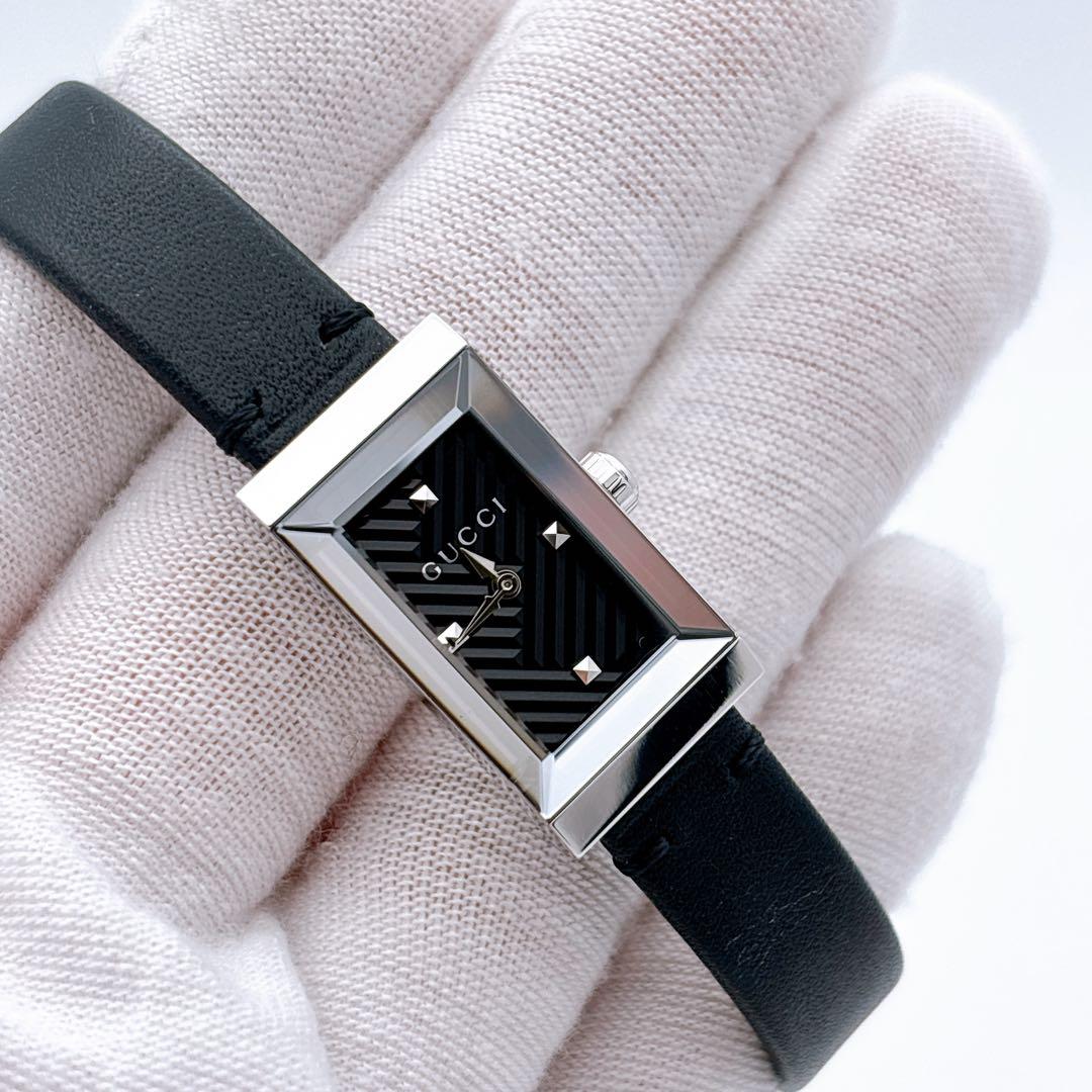 【美品・電池新品・付属品】GUCCI 147.5 カットガラス 純正ベルト腕時計