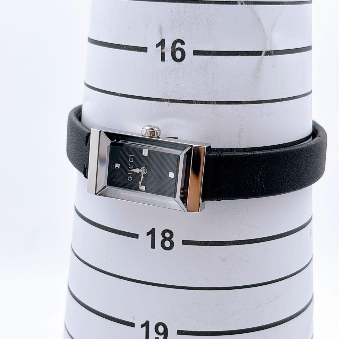 【美品・電池新品・付属品】GUCCI 147.5 カットガラス 純正ベルト腕時計