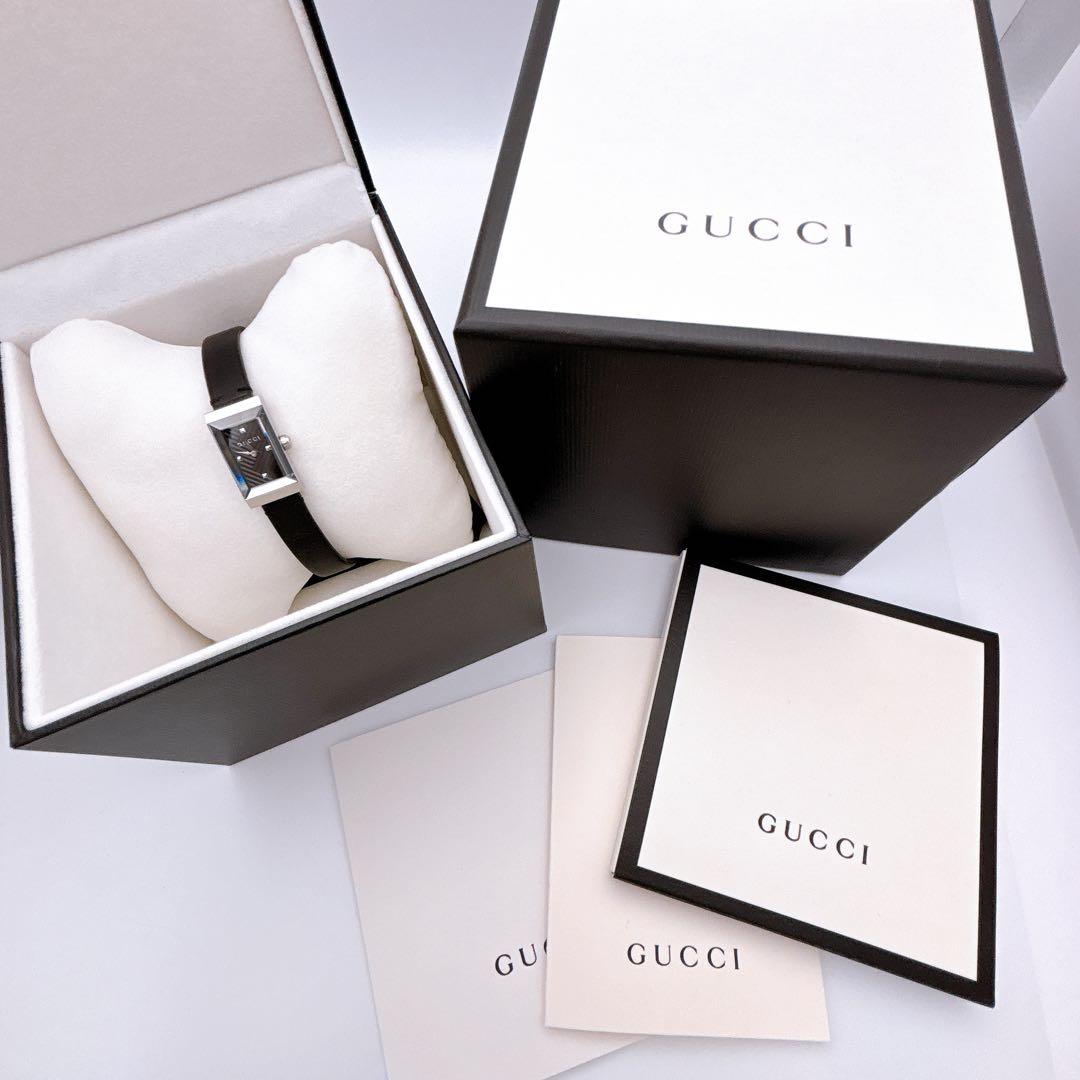 【美品・電池新品・付属品】GUCCI 147.5 カットガラス 純正ベルト腕時計