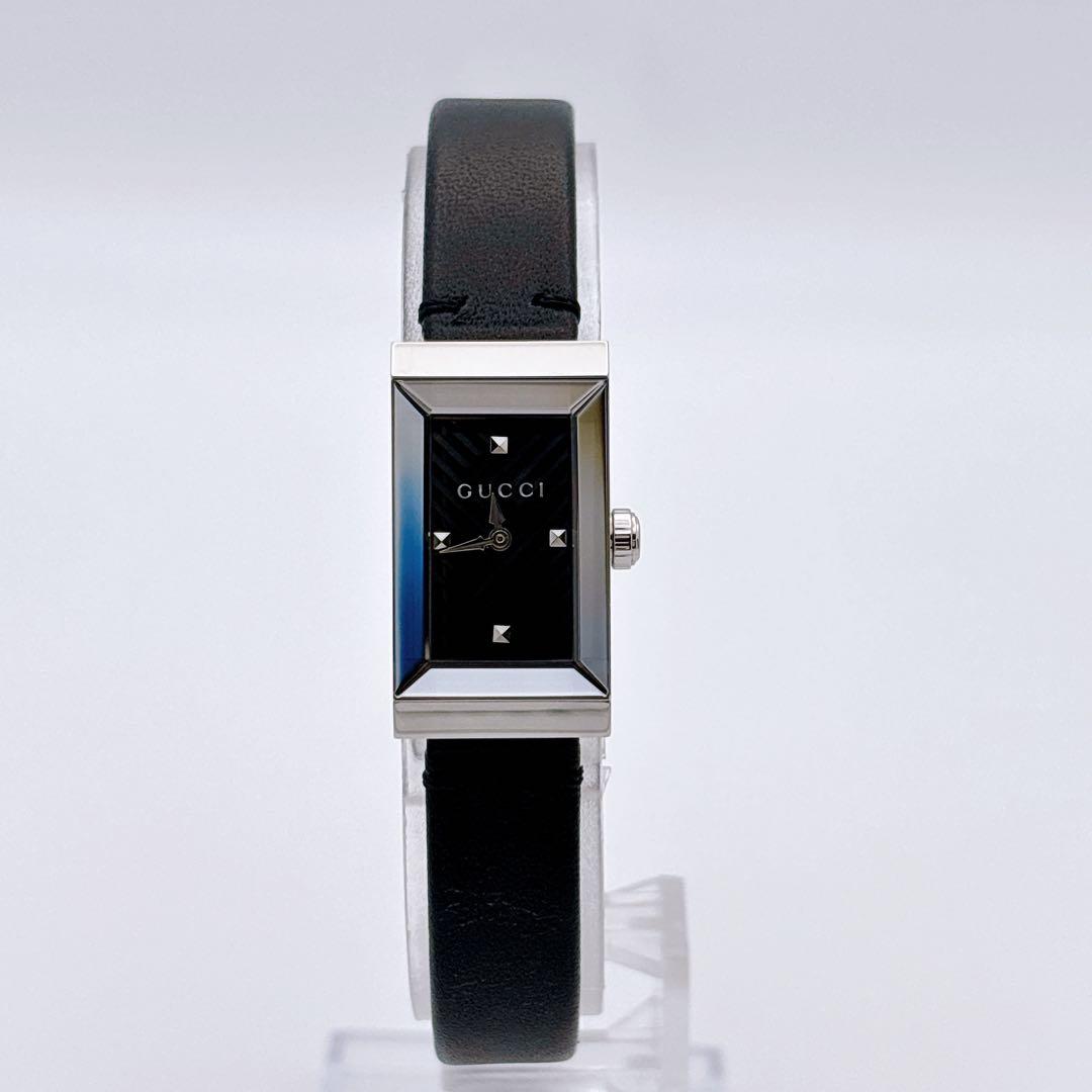 【美品・電池新品・付属品】GUCCI 147.5 カットガラス 純正ベルト腕時計