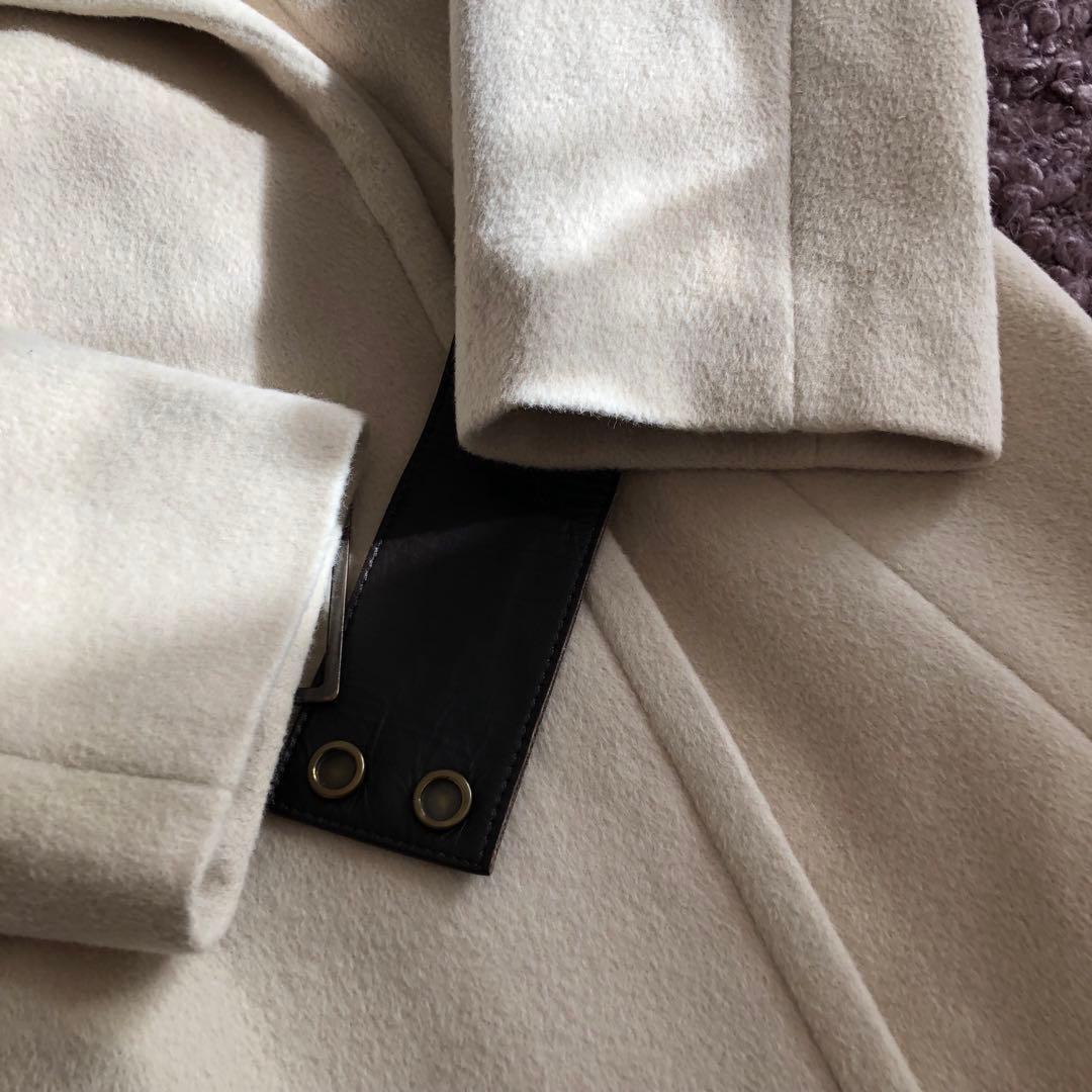 エポカ　チェスター　コート　アンゴラ　アイボリー　ベルト