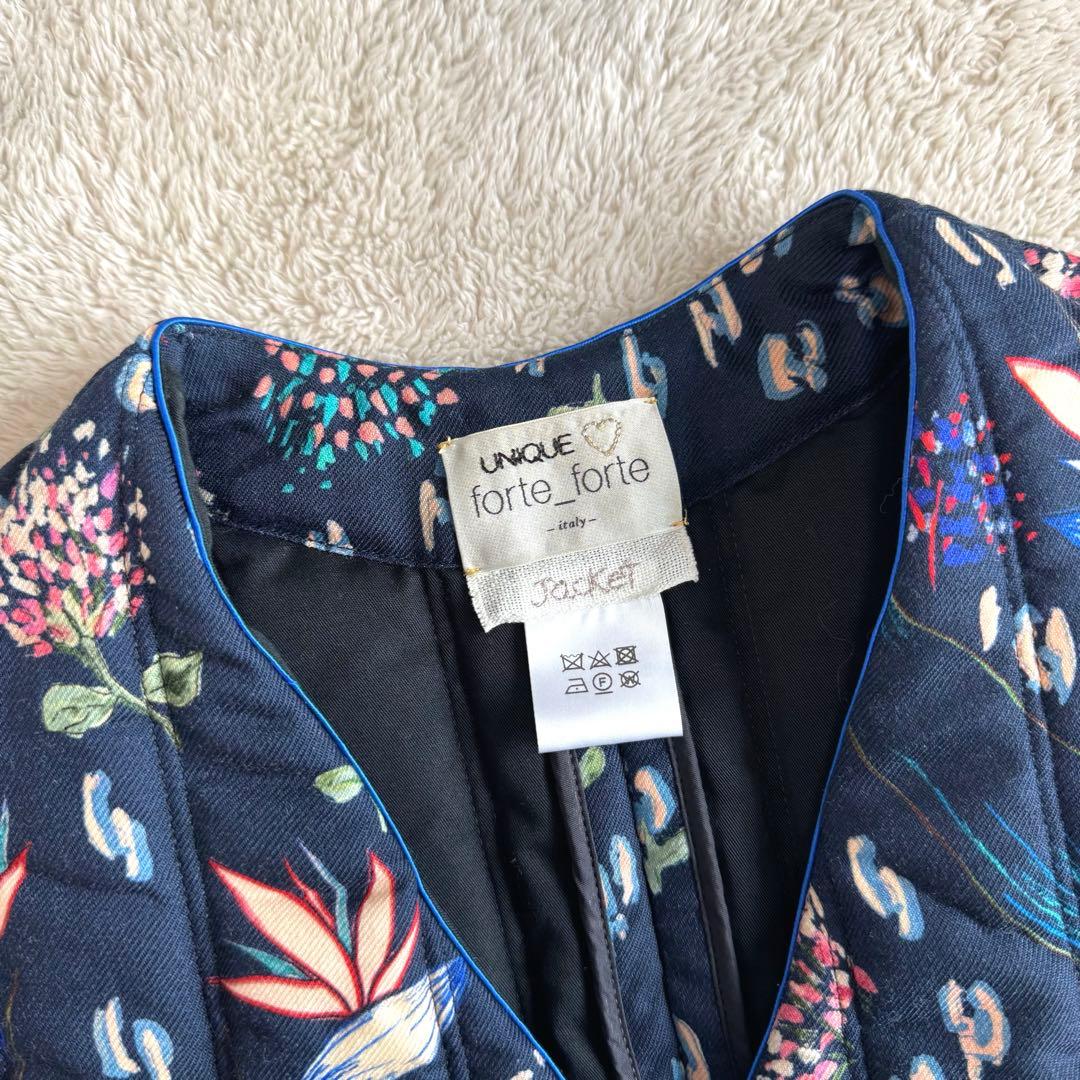 ロンハーマン別注 forte_forte キルティング ジレ ベスト ボタニカル