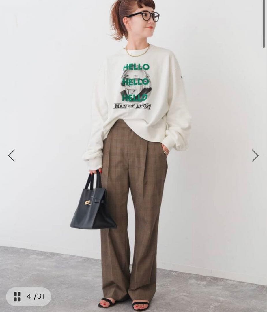 oblada / オブラダ 別注HELLO SWEAT スウェット　白