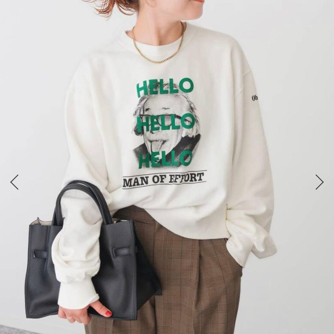 oblada / オブラダ 別注HELLO SWEAT スウェット　白