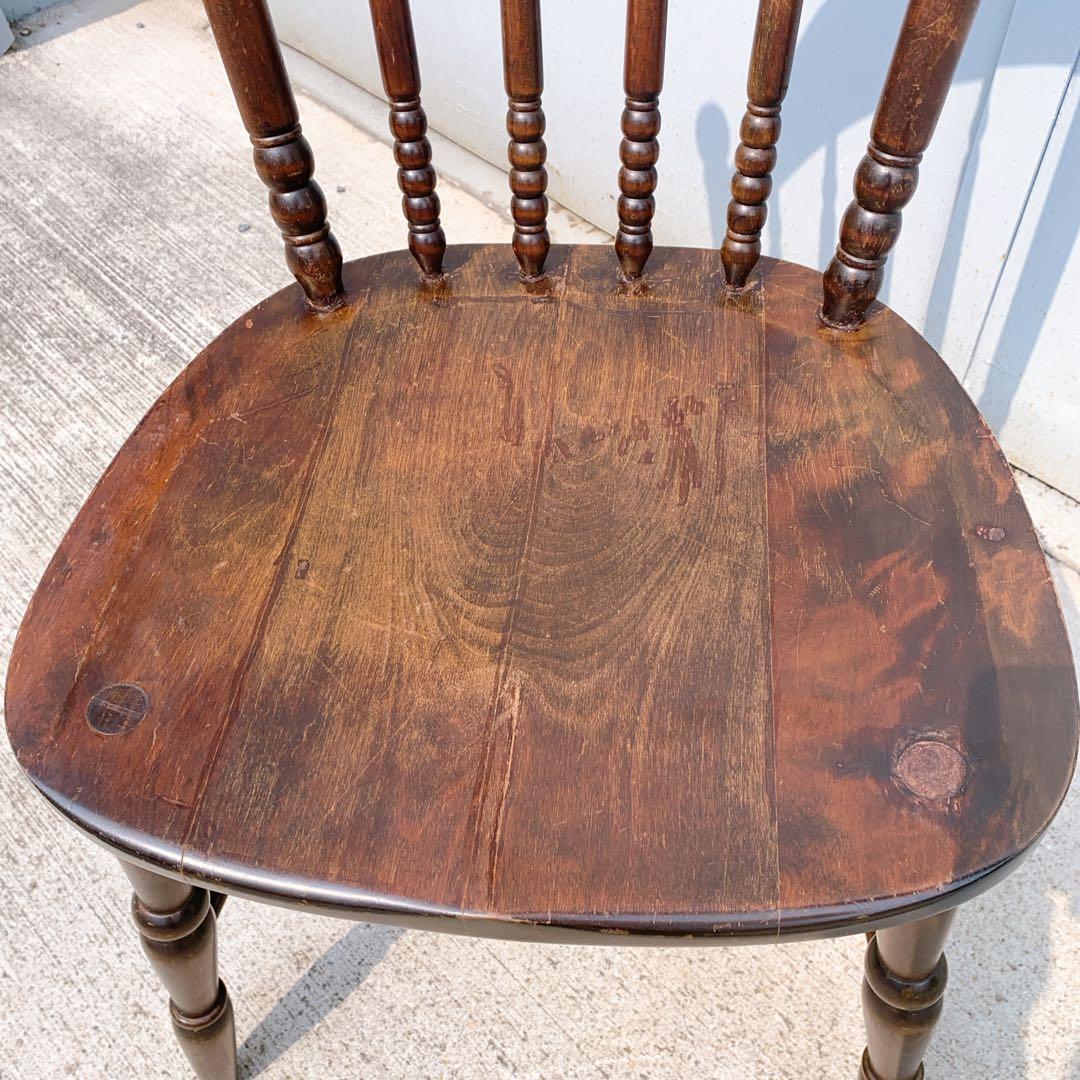 【送料込】北海道民芸 ウィンザーチェア 2脚セット 希少 アンティーク家具