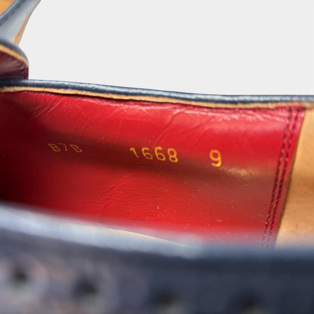 こ*9様 希少 RJB コードバン ローファー 9 27cm フラットヘッド 紺