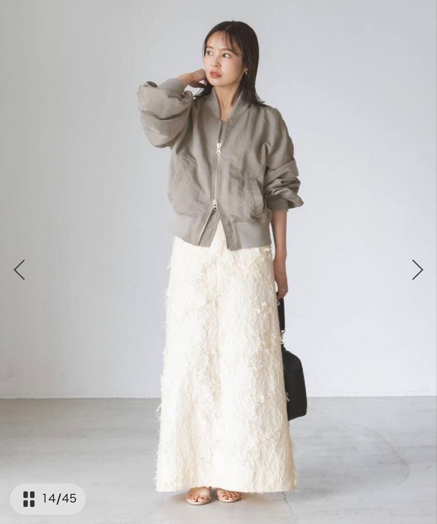 極美品　NOBLE 完売品 ヴィンテージナイロン MA-1 グレー