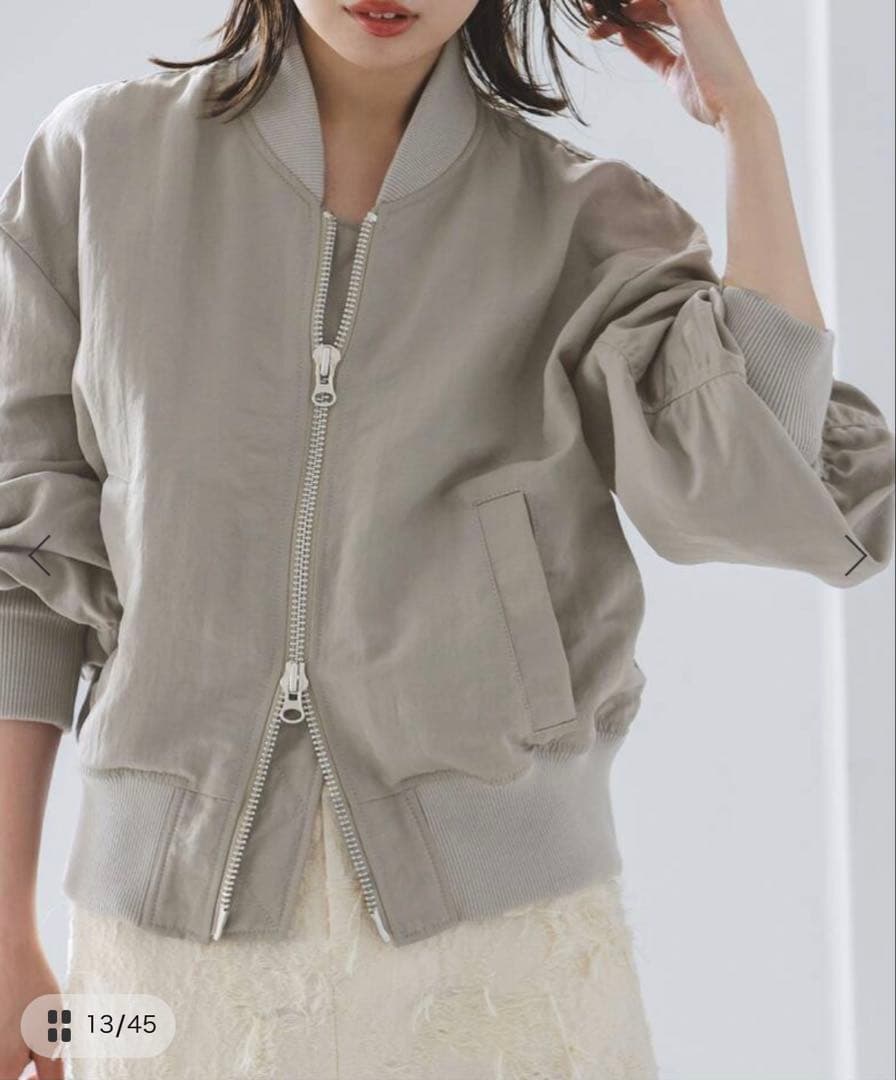 極美品　NOBLE 完売品 ヴィンテージナイロン MA-1 グレー