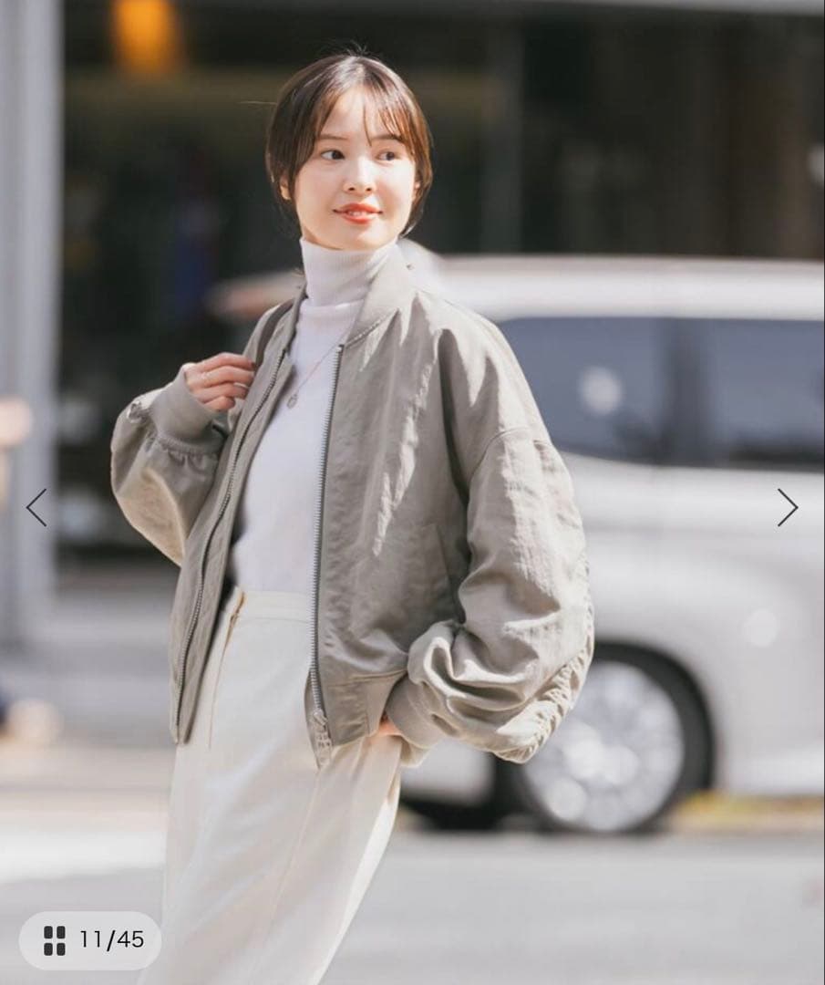 極美品　NOBLE 完売品 ヴィンテージナイロン MA-1 グレー