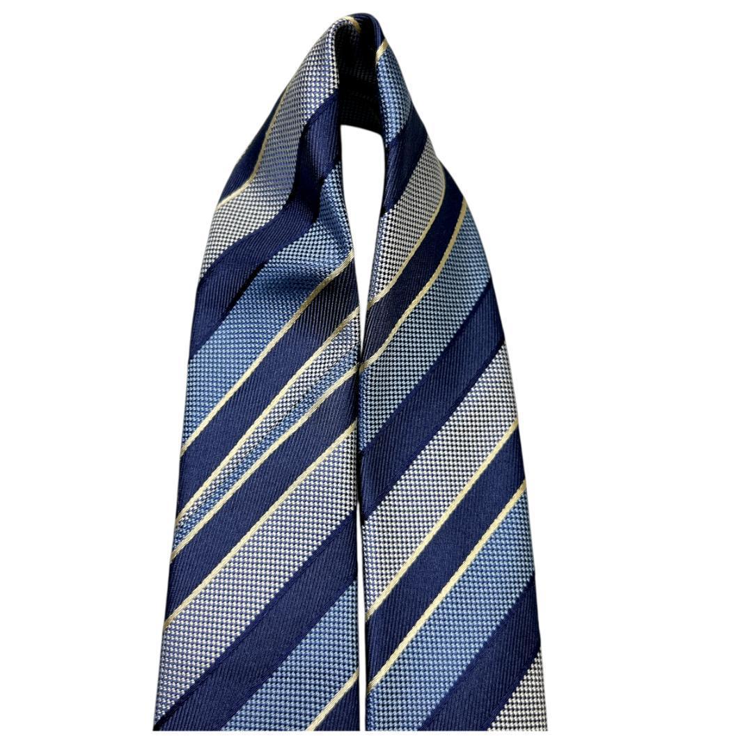 未使用　箱あり　ヴィトン ネクタイ 青　ストライプ 高級　ビジネス プレゼント